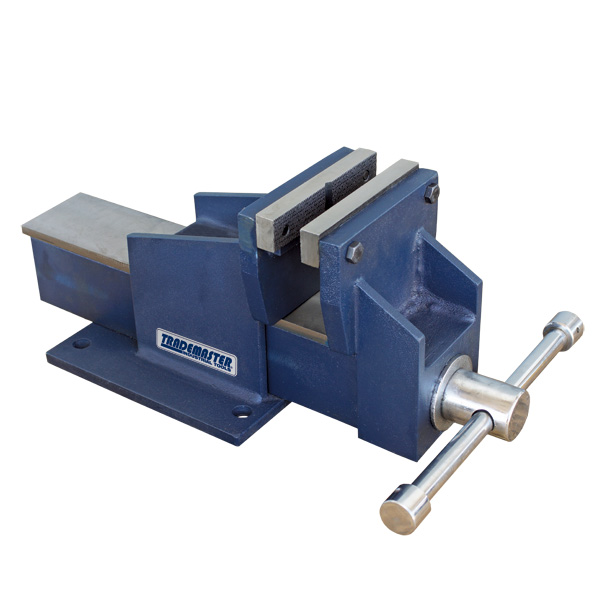 TRADEMASTER FABRICATED STEEL BENCH VISE STRAIGHT JAW 100MM 